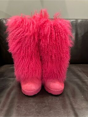 BEARPAW Women's Boetis II Mid-Calf Boot electric pink sz9